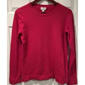 J.Crew Teddie Sweater Womens Size S Pink crewneck pullover wool cotton blend
